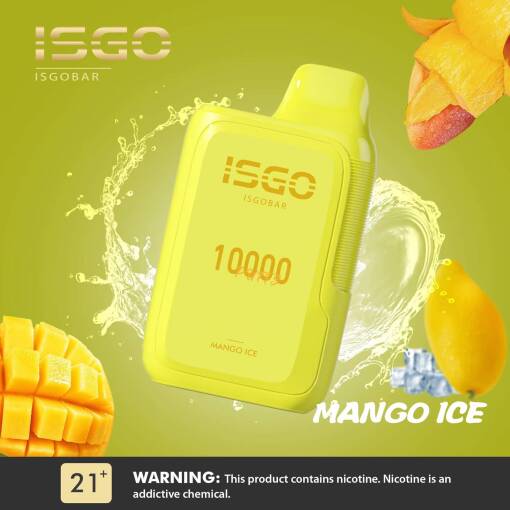 ISGO Disposable Pods 10000 puff - Mango Ice - ( RECHARGEABLE )