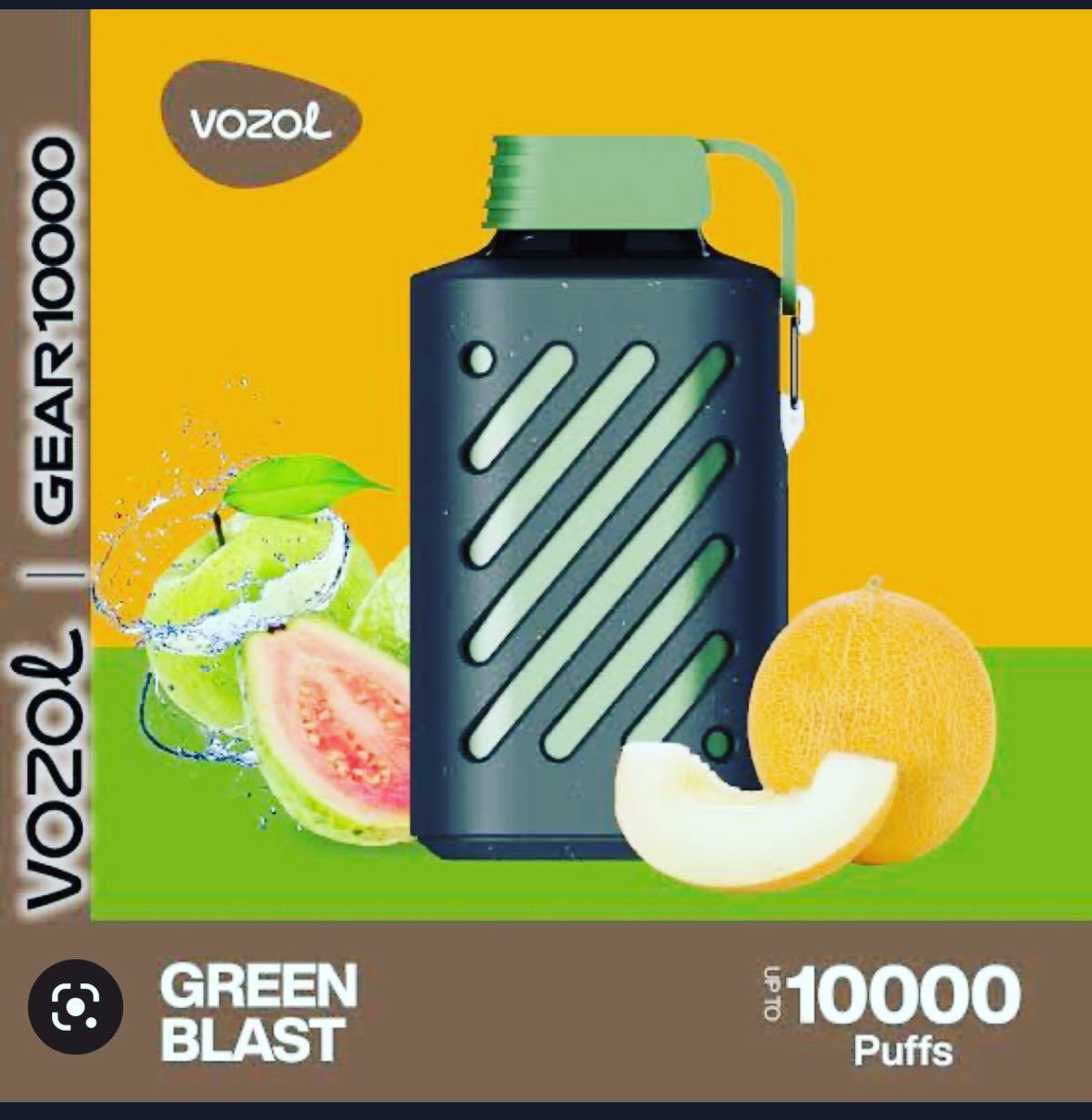 Vozol Disposable 10000 puff - Green Blast - ( RECHARGEABLE ) Beta Vape