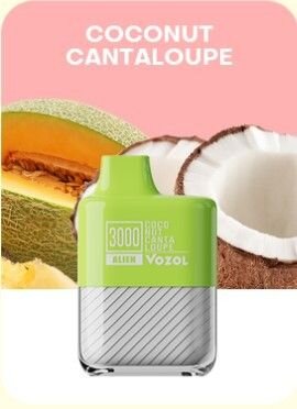 Vozol Disposable 3000 puff - Coconut Cantaloupe Beta Vape Vozol Disposable 3000 puff - Coconut Cantaloupe Beta Vape