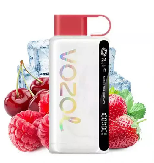 Vozol Star 12000 PUFF Disposable - Strawberry Raspberry Cherry - (  RECHARGEABLE ) Beta Vape