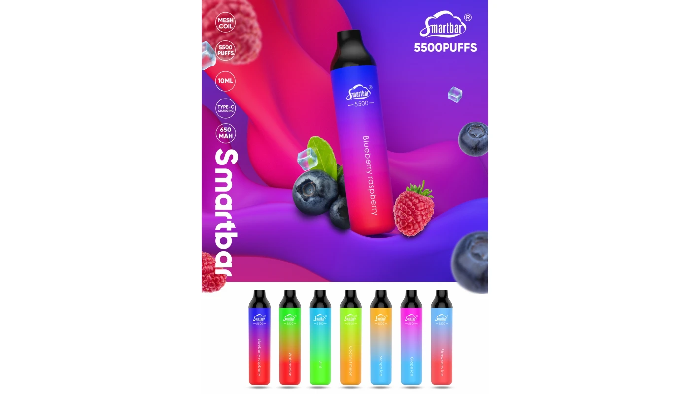 smart bar vape Smartbar Disposable Pods 5500 puff - Watermelon Ice Vape Hardware Brand-Elf Bar Flavor:ALOE GRAPE / ALOE WATERMELON The Best Lost Vape
