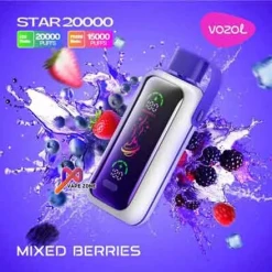 Vozol ستار 20000 سحبة - توت مشكل - ( قابلة للشحن )
