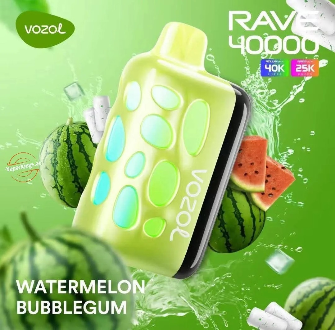Vozol Disposable Rave 40000 puff - Watermelon Bubblegum