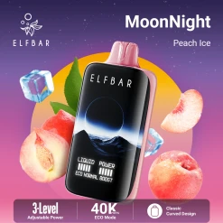 ELFBAR MOONNIGHT 40000 سحبة - Peach Ice - (قابلة لإعادة التوصيل)