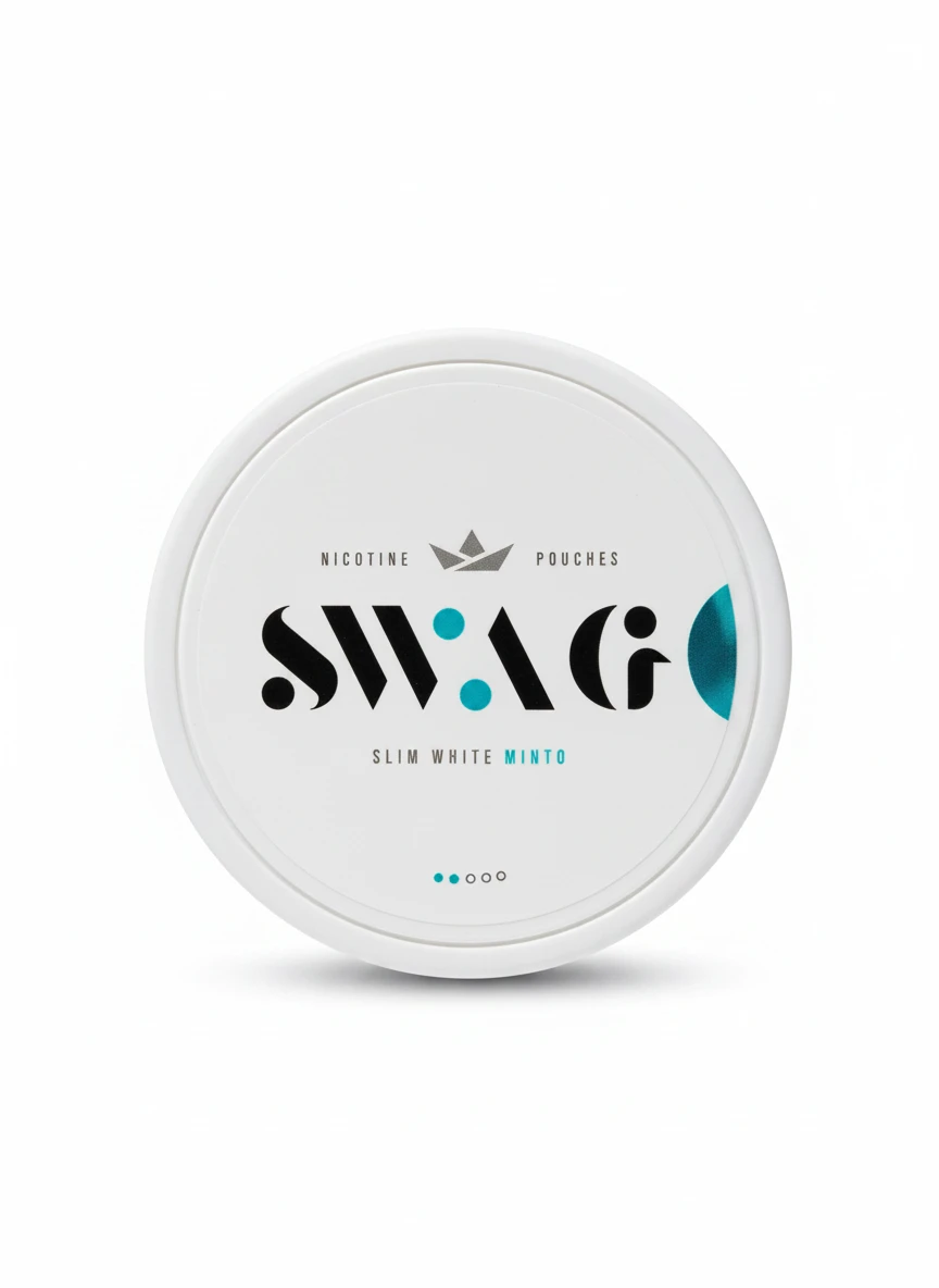 SWAG NICOTINE POUCHES WHITE MINTO (12MG) 1 SWAG NICOTINE POUCHES WHITE MINTO (12MG)