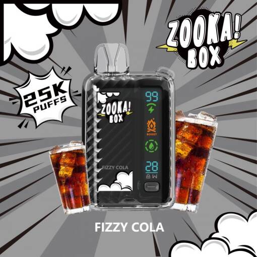 ZOOKA BOX  Disposable - FIZZY COLA - (25000 Puffs) ( RECHARGEABLE ) 50MG