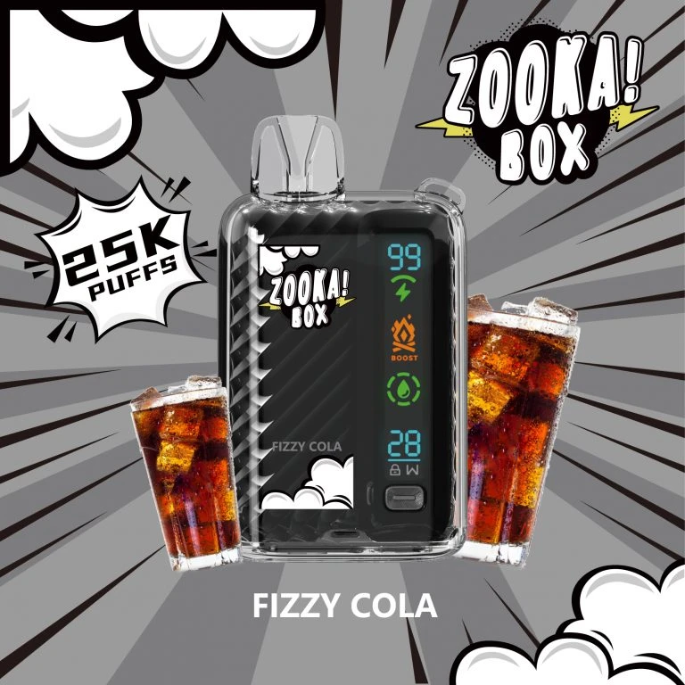 ZOOKA BOX Disposable - FIZZY COLA - (25000 Puffs) ( RECHARGEABLE ) 50MG 1 ZOOKA BOX Disposable - FIZZY COLA - (25000 Puffs) ( RECHARGEABLE ) 50MG