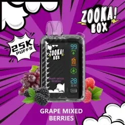 ZOOKA BOX  Disposable - GRAPE MIXED BERRIES - (25000 Puffs) ( RECHARGEABLE ) 50MG