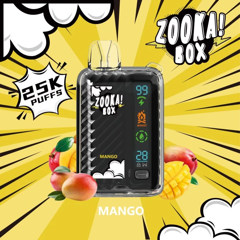 ZOOKA BOX Disposable - MANGO - (25000 Puffs) ( RECHARGEABLE ) 50MG 1 ZOOKA BOX Disposable - MANGO - (25000 Puffs) ( RECHARGEABLE ) 50MG