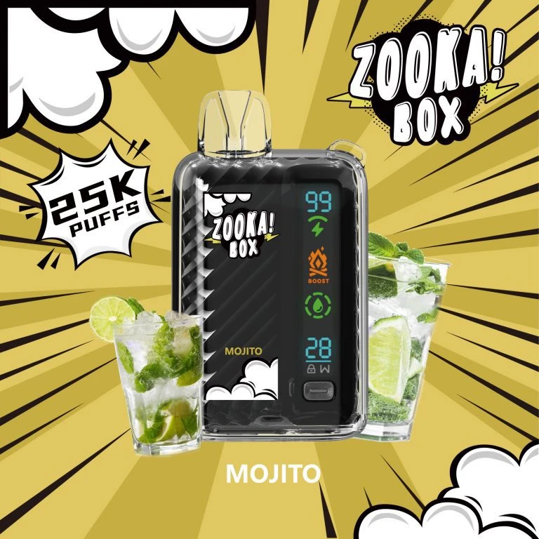 ZOOKA BOX Disposable - MOJITO - (25000 Puffs) ( RECHARGEABLE ) 50MG 1 ZOOKA BOX Disposable - MOJITO - (25000 Puffs) ( RECHARGEABLE ) 50MG
