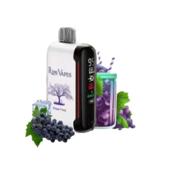 RIPE VAPES  Disposable 20000 puff - GRAPE FREEZ - ( RECHARGEABLE )