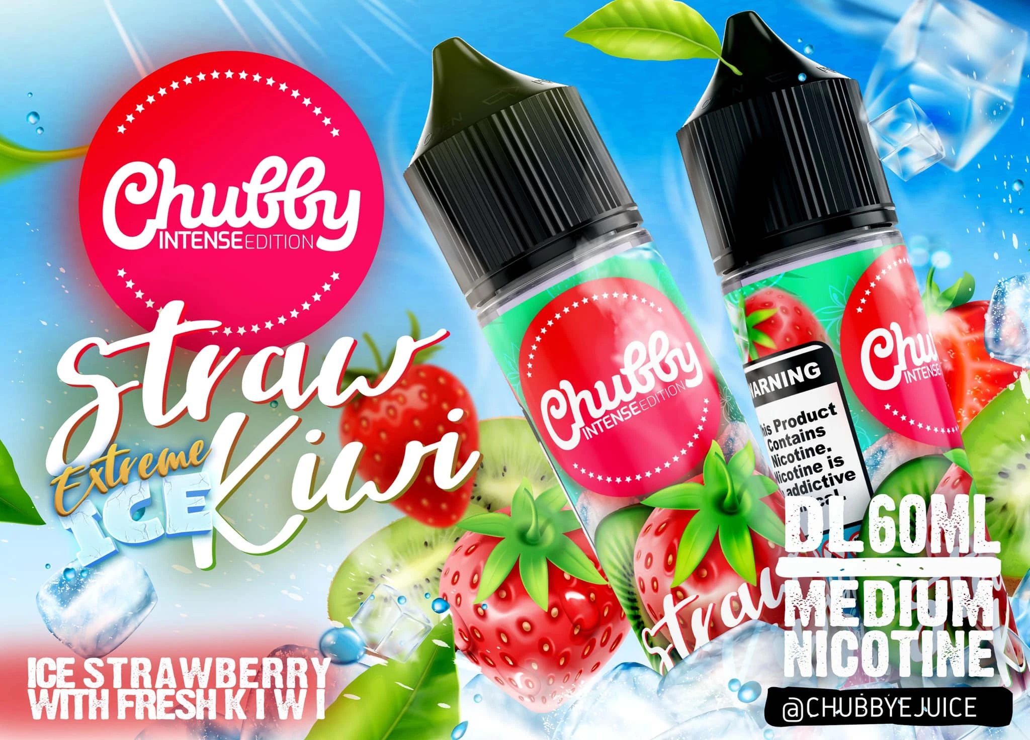 CHUBBY - Straw Kiwi - MTL - 30 ML 1 CHUBBY - Straw Kiwi - MTL - 30 ML