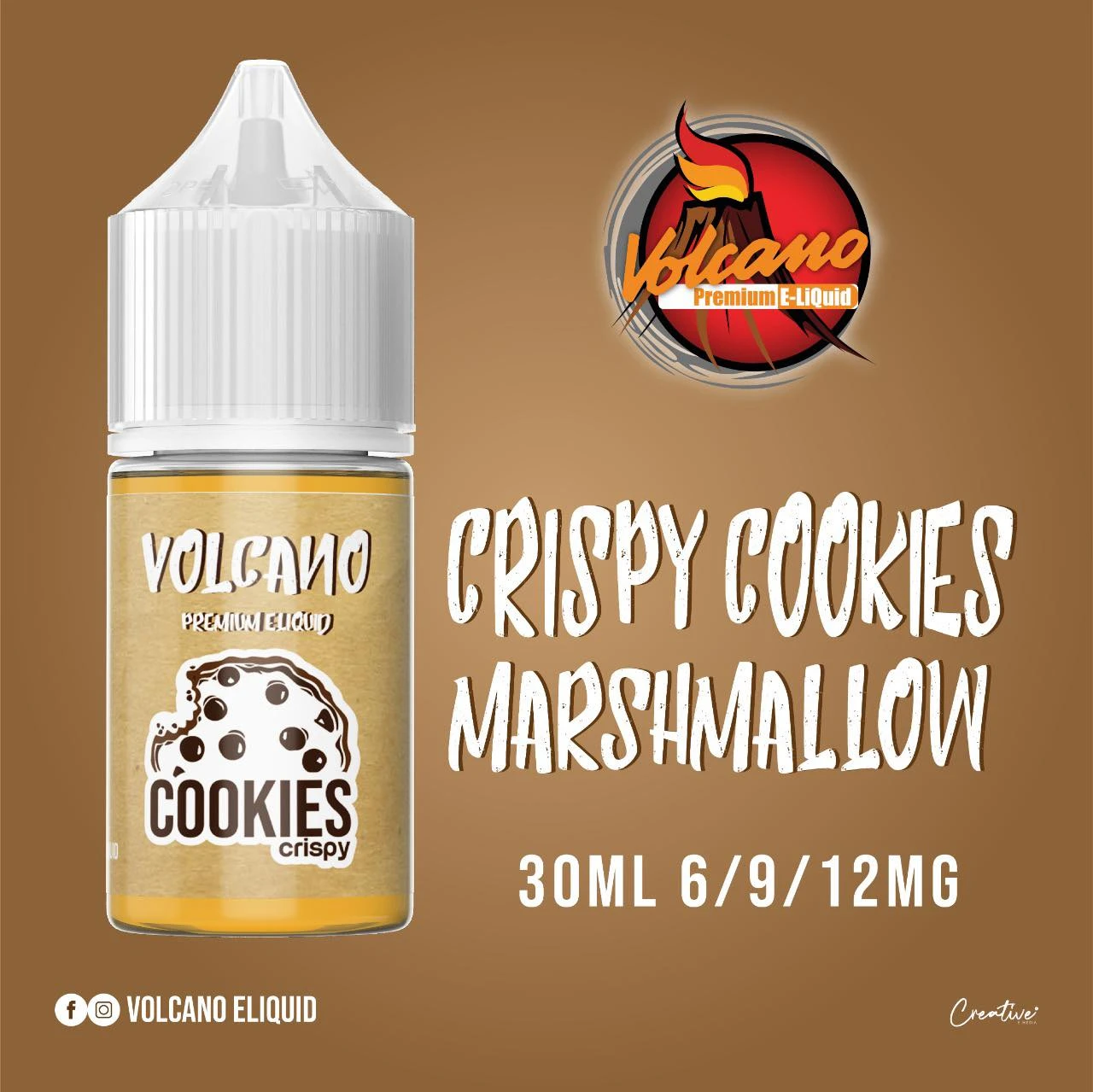 VOLCANO - Crispy Cookies - MTL - 30ML 1 VOLCANO - Crispy Cookies - MTL - 30ML