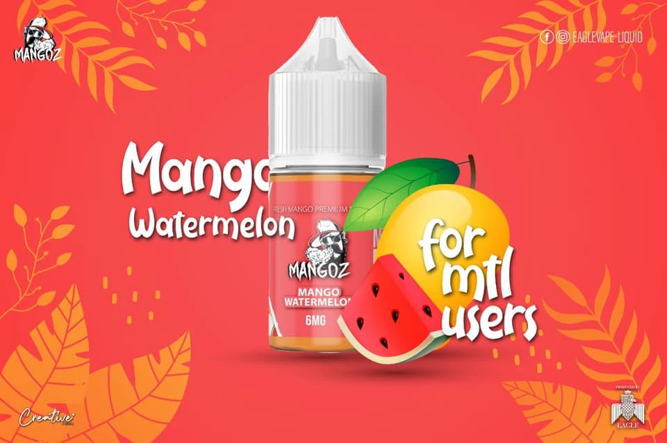 MANGOZ - Mango Watermelon - MTL - 30ML 1 MANGOZ - Mango Watermelon - MTL - 30ML