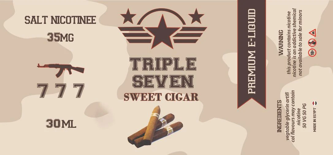 Triple Seven - Sweet Cigar - SALT - 30ML 1 Triple Seven - Sweet Cigar - SALT - 30ML