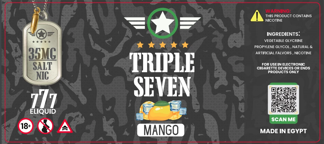 Triple Seven - Mango Ice - SALT - 30ML 1 Triple Seven - Mango Ice - SALT - 30ML