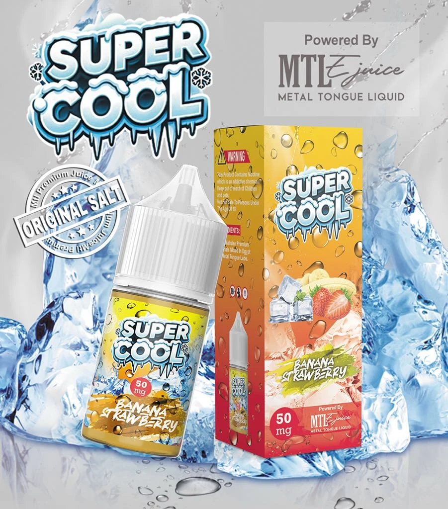 cool vape juice Super - Banana strawberry - SALT Size:1.3ohm Ccell Pod 4
