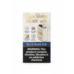RIPE VAPES IVORY Disposable 40000 puff - BLUERAZZ ICE - ( RECHARGEABLE )