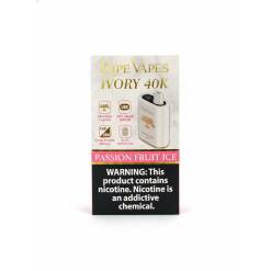 RIPE VAPES IVORY Disposable 40000 puff - PASSIONFRUIT ICE - ( RECHARGEABLE )
