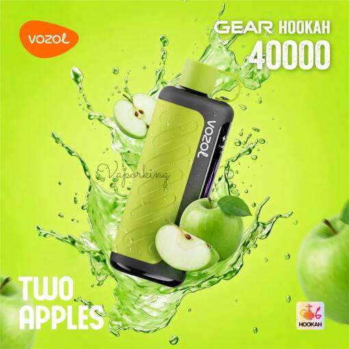VOZOL Gear Hookah 40000 Puffs Disposable - TWO APPLE - (RECHARGEABLE )