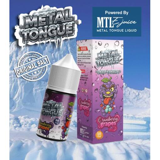 METAL TONGUE DEEP FREEZE - CRANBERRY GRAPE - SALT - 30ML