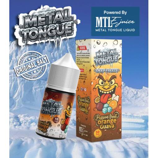 METAL TONGUE DEEP FREEZE - PASSIONFRUIT ORANGE GUAVA - SALT - 30ML