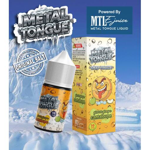 METAL TONGUE DEEP FREEZE - GREEN GRAPE CANTALOUPE - SALT - 30ML