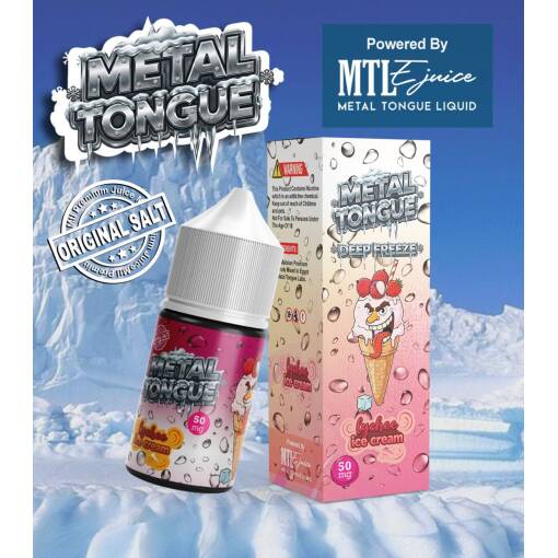 METAL TONGUE DEEP FREEZE - LYCHEE ICE CREAM - SALT - 30ML