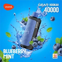 VOZOL Gear Hookah 40000 Puffs Disposable - BLUEBERRY MINT - (RECHARGEABLE )
