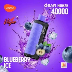 VOZOL Gear Hookah 40000 Puffs Disposable - BLUEBERRY ICE - (RECHARGEABLE )