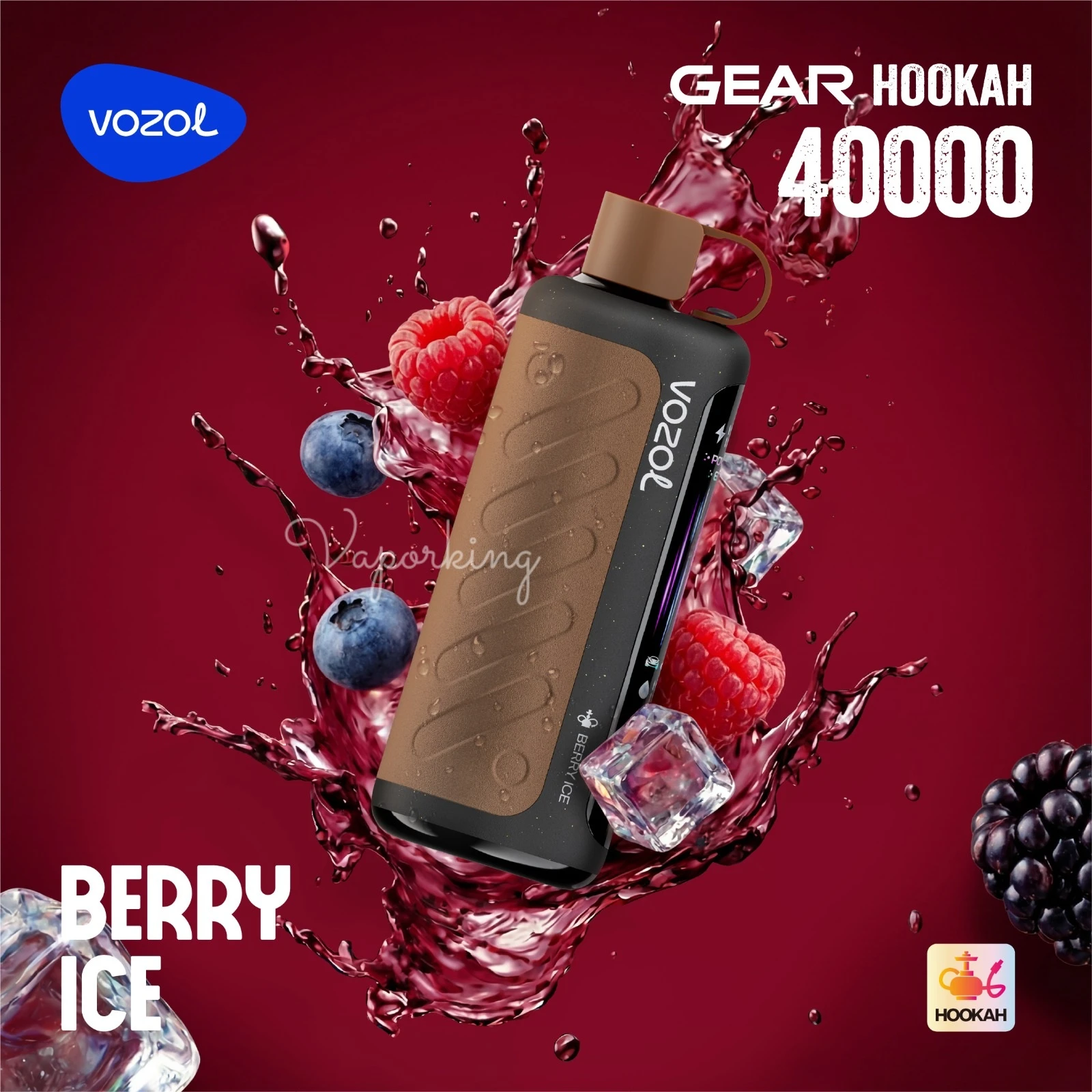 VOZOL Gear Hookah 40000 Puffs Disposable - BERRY ICE - (RECHARGEABLE ) 1 VOZOL Gear Hookah 40000 Puffs Disposable - BERRY ICE - (RECHARGEABLE )
