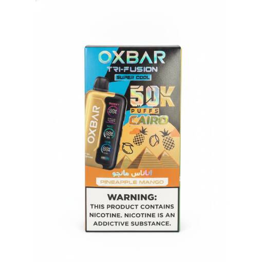 OXBAR TRI-FUSION SUPER COOL Disposable 50000 puff - PINEAPPLE MANGO ( RECHARGEABLE ) 1 OXBAR TRI-FUSION SUPER COOL Disposable 50000 puff - PINEAPPLE MANGO ( RECHARGEABLE )