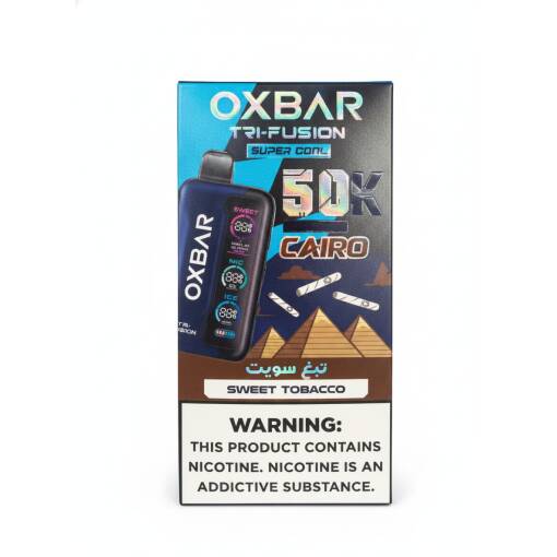 OXBAR TRI-FUSION SUPER COOL Disposable 50000 puff - SWEET TOBACCO - ( RECHARGEABLE ) 1 OXBAR TRI-FUSION SUPER COOL Disposable 50000 puff - SWEET TOBACCO - ( RECHARGEABLE )