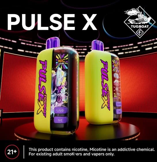 TUGBOAT PULSE X - PEACH BLUEBERRY ICE - 50000 PUFFS - ( RECHARGEABLE ) 1 TUGBOAT PULSE X - PEACH BLUEBERRY ICE - 50000 PUFFS - ( RECHARGEABLE )