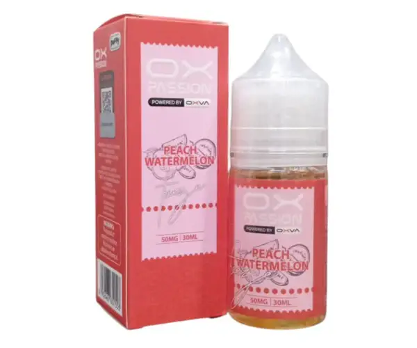 OXPASSION - FREEZE - خوخ بطيخ - ملح - 30 مل 1 OXPASSION - FREEZE - PEACH WATERMELON -SALT - 30ML