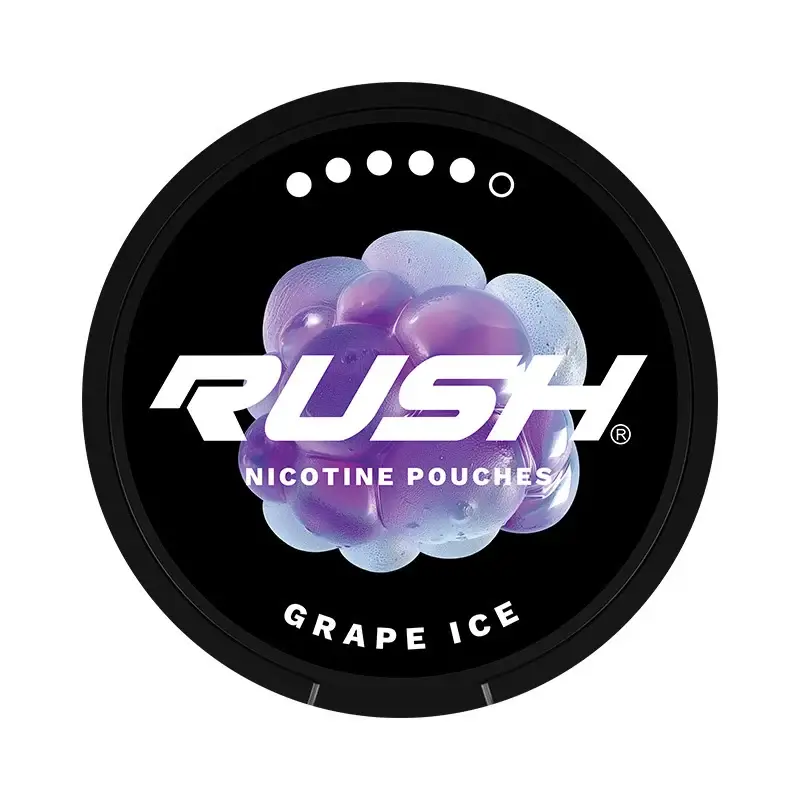 RUSH NICOTINE POUCHES GRAPE ICE (20MG) 1 RUSH NICOTINE POUCHES GRAPE ICE (20MG)