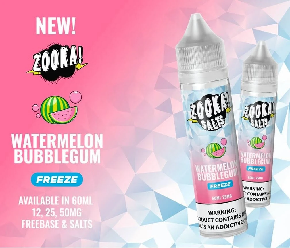 WATERMELON BUBBLEGUM - ZOOKA FREEZE - MTL - 60ML 1 WATERMELON BUBBLEGUM - ZOOKA FREEZE - MTL - 60ML