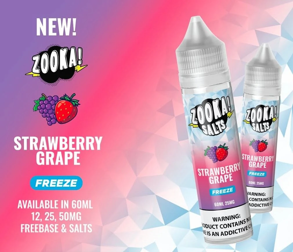 STRAWBERRY GRAPE - ZOOKA FREEZE - MTL - 60ML 1 STRAWBERRY GRAPE - ZOOKA FREEZE - MTL - 60ML