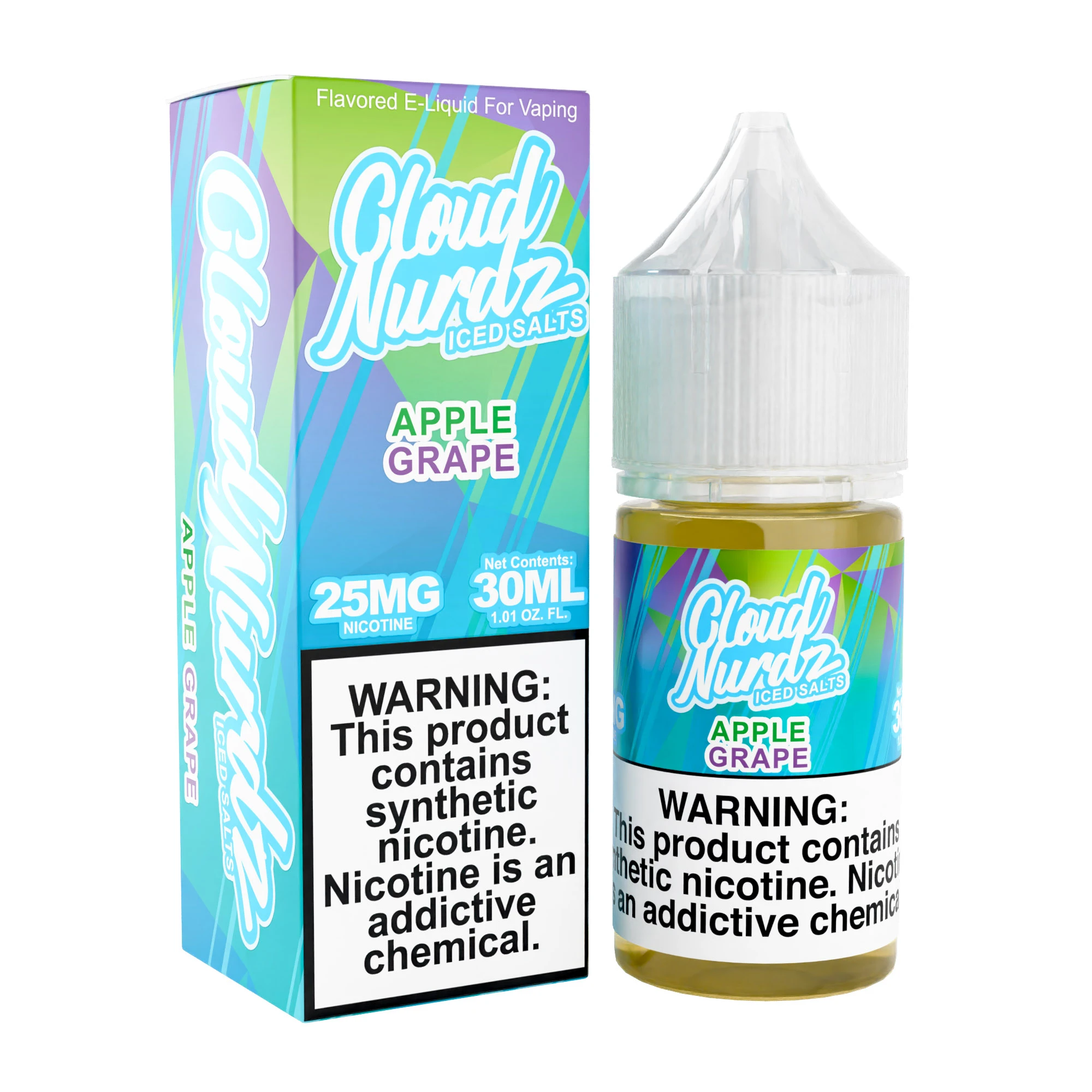 CLOUD NURDZ ICED - APPLE GRAPE - SALT - 30ML 1 CLOUD NURDZ ICED - APPLE GRAPE - SALT - 30ML
