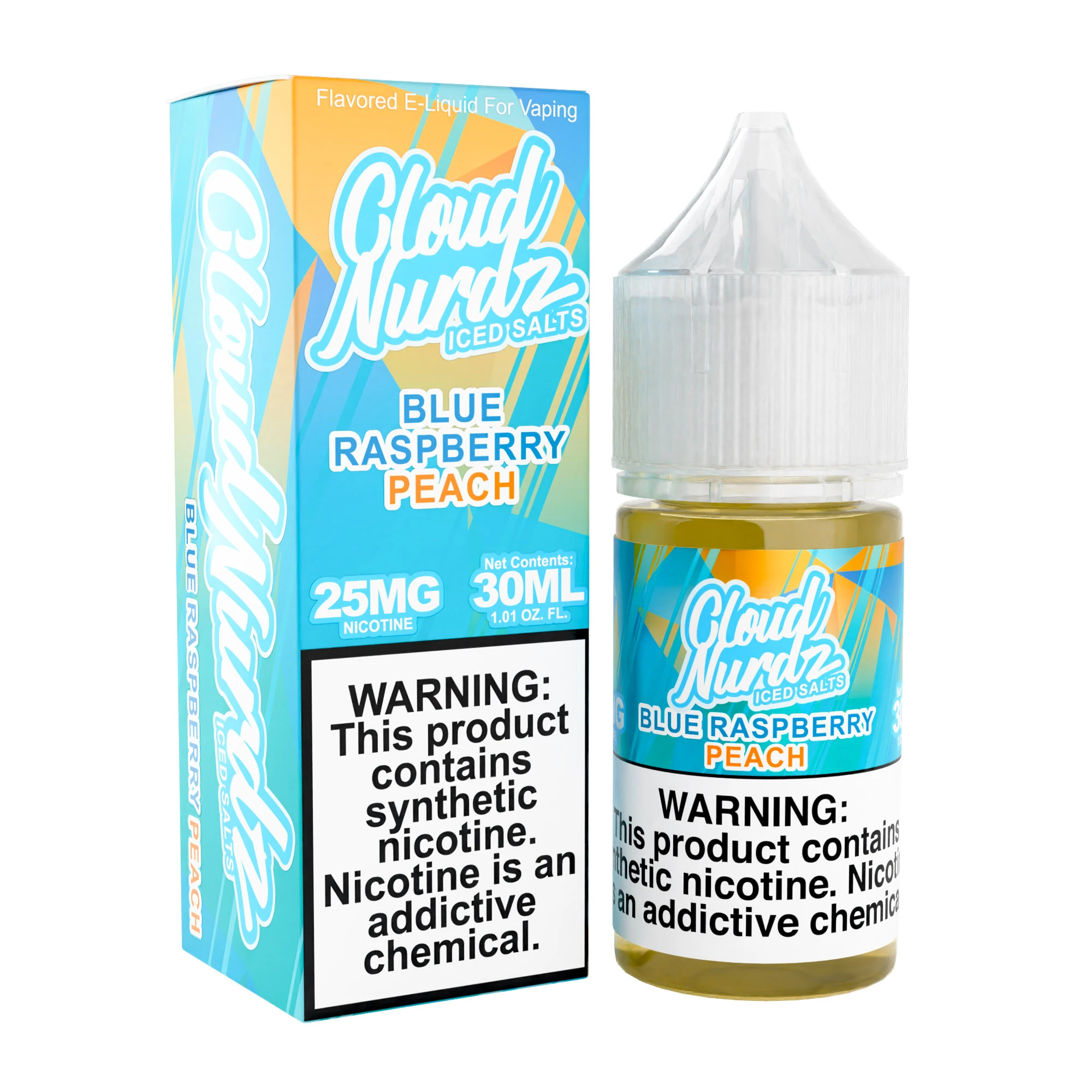 CLOUD NURDZ ICED - BLUE RASPBERRY PEACH - SALT - 30ML 1 CLOUD NURDZ ICED - BLUE RASPBERRY PEACH - SALT - 30ML