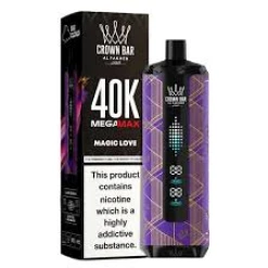 Al Fakher Crown Bar MEGAMAX Disposable - MAGIC LOVE - (40000 Puffs) ( RECHARGEABLE )