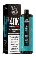 Al Fakher Crown Bar MEGAMAX Disposable - BLACKCURRANT MINT - (40000 Puffs) ( RECHARGEABLE ) 1 Al Fakher Crown Bar MEGAMAX Disposable - BLACKCURRANT MINT - (40000 Puffs) ( RECHARGEABLE )