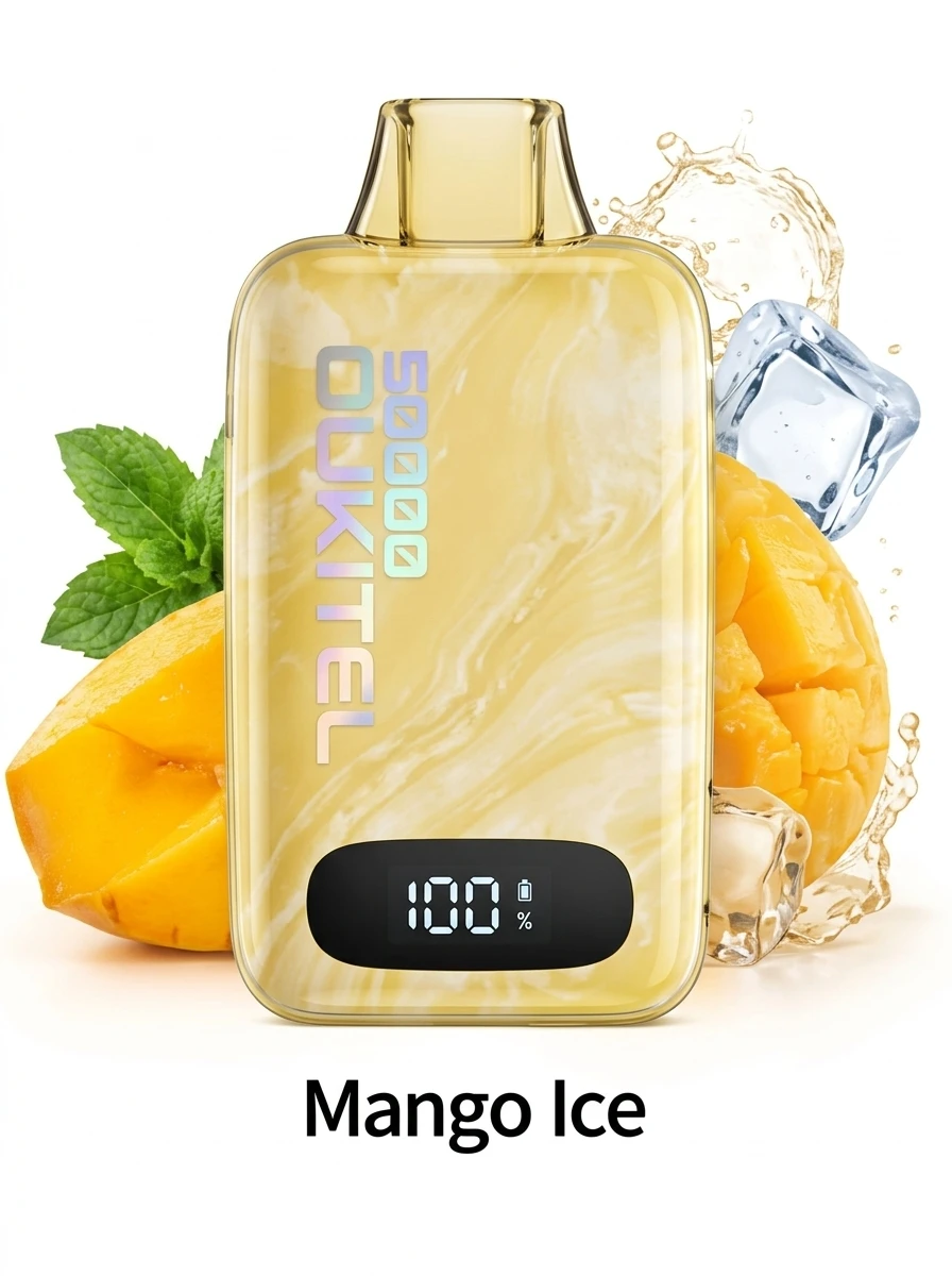 OUKITEL MATE PRO Disposable 50000 puffs - MANGO ICE - ( RECHARGEABLE ) 1 OUKITEL MATE PRO Disposable 50000 puffs - MANGO ICE - ( RECHARGEABLE )