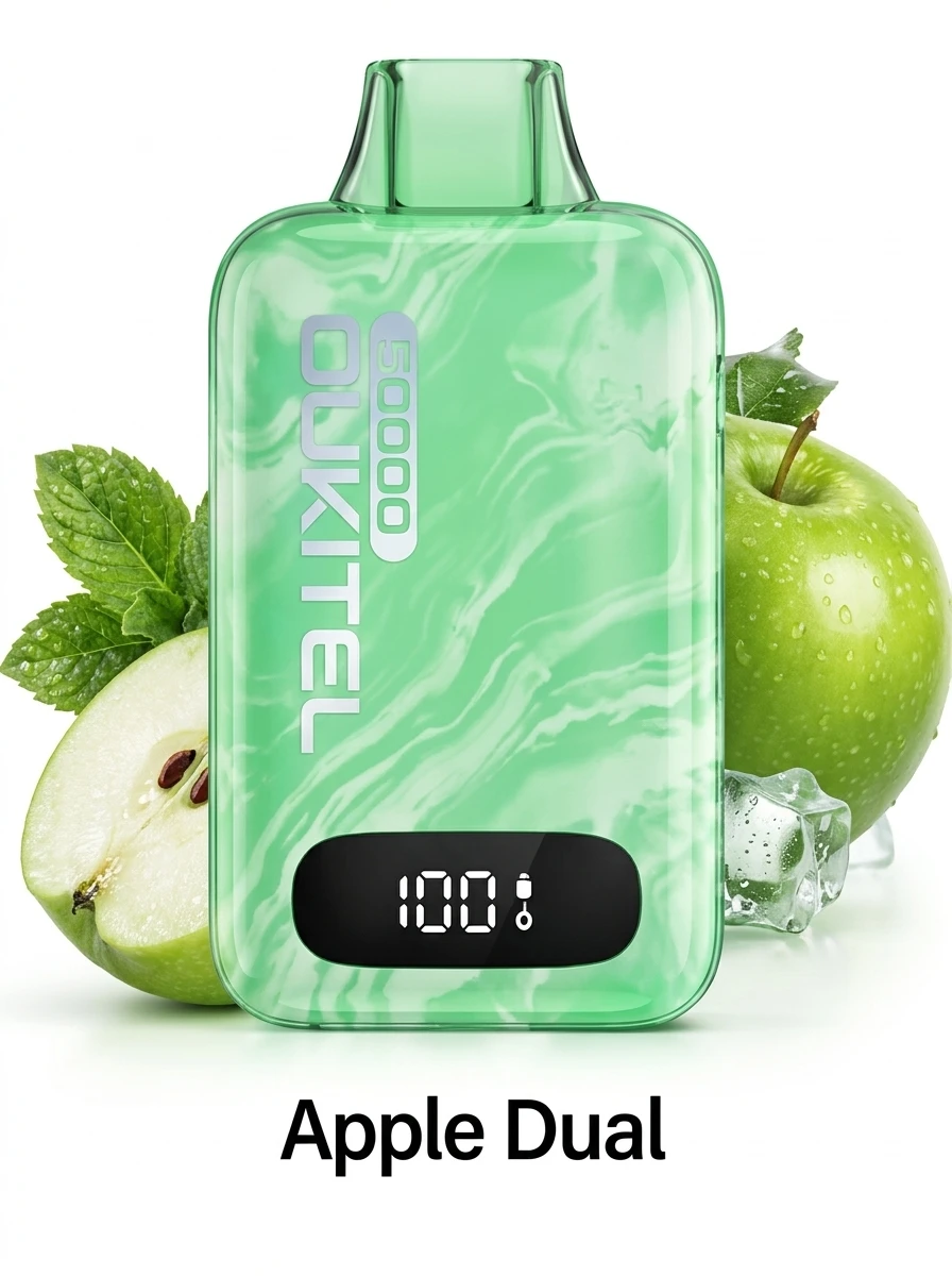 OUKITEL MATE PRO Disposable 50000 puffs - APPLE DUAL - ( RECHARGEABLE ) 1 OUKITEL MATE PRO Disposable 50000 puffs - APPLE DUAL - ( RECHARGEABLE )