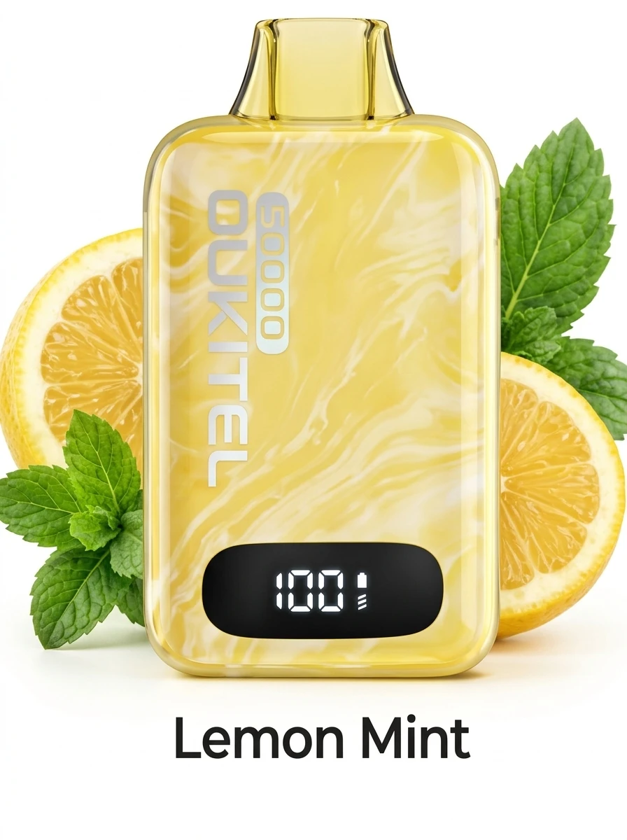 OUKITEL MATE PRO Disposable 50000 puffs - LEMON MINT - ( RECHARGEABLE ) 1 OUKITEL MATE PRO Disposable 50000 puffs - LEMON MINT - ( RECHARGEABLE )