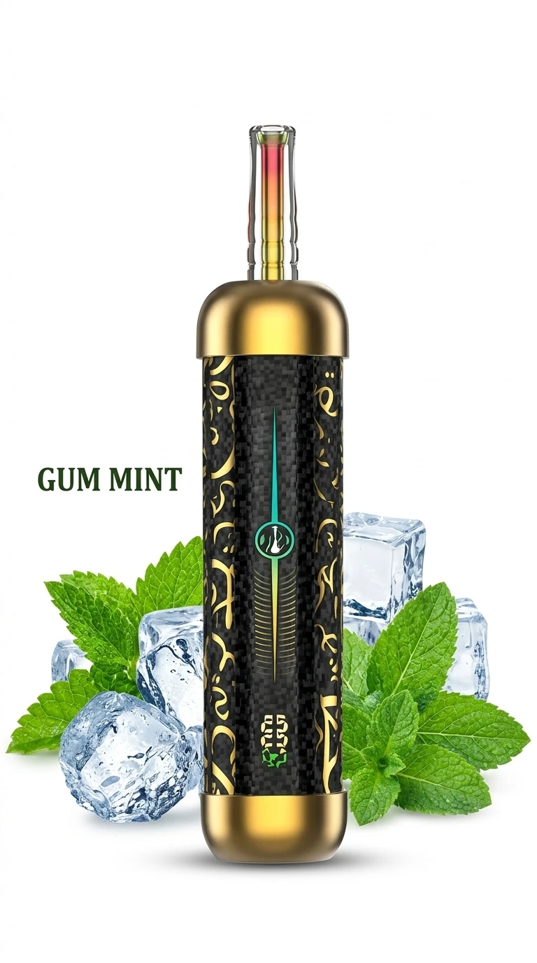 HOOKAH LIT PRO Disposable - GUM MINT - (60000 Puffs) ( RECHARGEABLE ) 1 HOOKAH LIT PRO للاستخدام مرة واحدة - نكهة اللبان والنعناع - (60000 Puffs) ( RECHARGEABLE )
