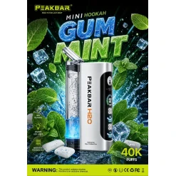 PEAKBAR H2O Disposable 40000 puff - GUM MINT - ( RECHARGEABLE )