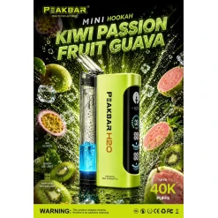 PEAKBAR H2O Disposable 40000 puff - KIWI PASSIONFRUIT GUAVA - ( RECHARGEABLE )