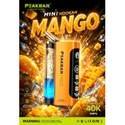 PEAKBAR H2O Disposable 40000 puff - MANGO - ( RECHARGEABLE )