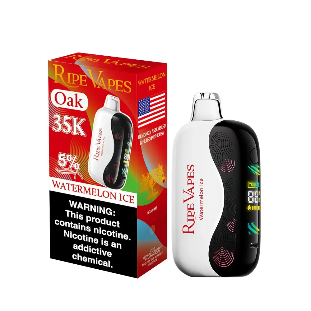 RIPE VAPES OAK Disposable 35000 puffs - WATERMELON ICE - ( RECHARGEABLE ) 50MG 1 RIPE VAPES OAK Disposable 35000 puffs - WATERMELON ICE - ( RECHARGEABLE ) 50MG